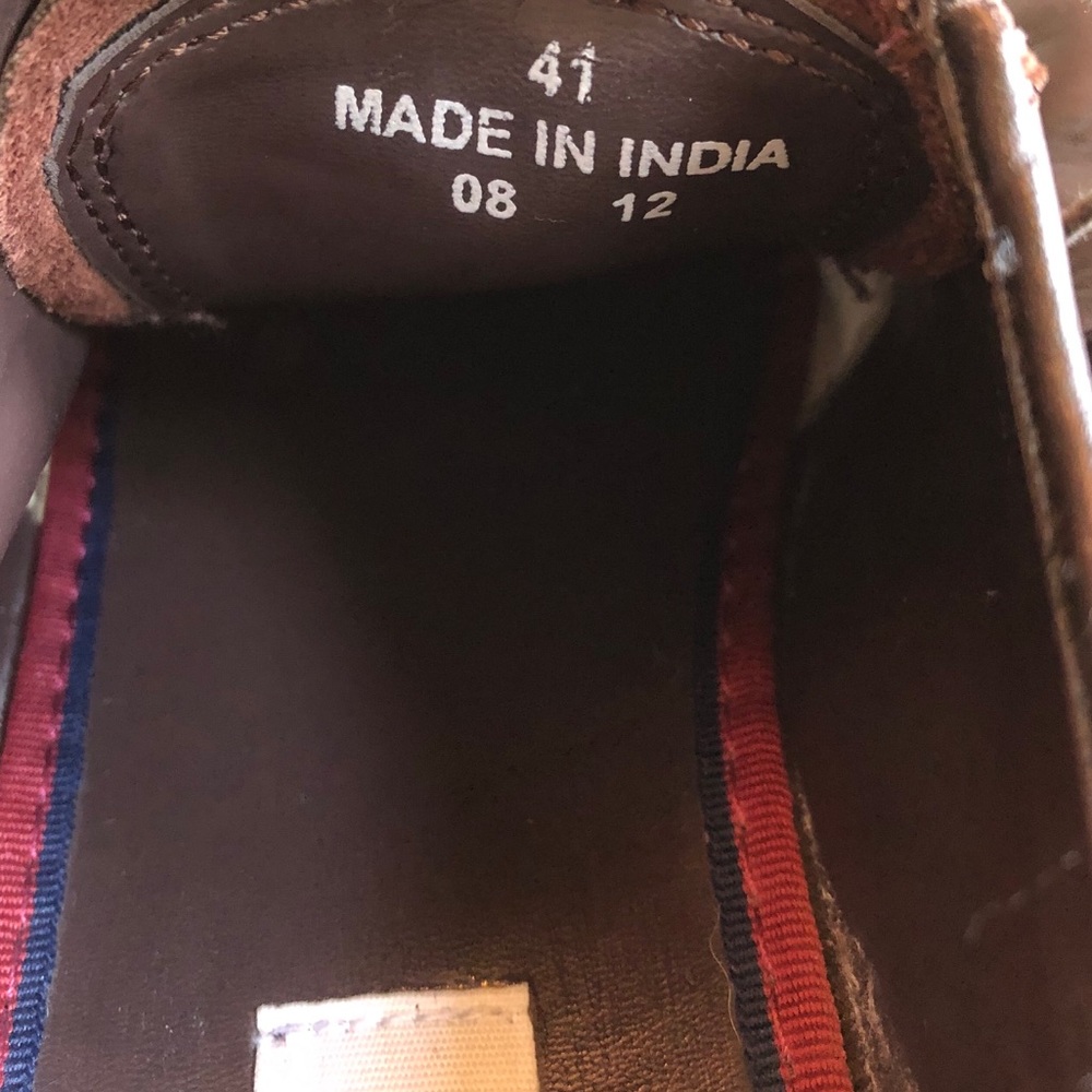 Ben Sherman Dark Brown Leather Oxfords 8 - Picture 10 of 13